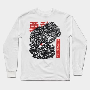 Japanese Koi Fish and Bird Long Sleeve T-Shirt